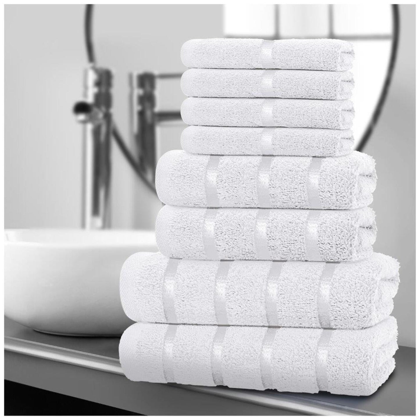 8pcs Egyptian Cotton Towel Set