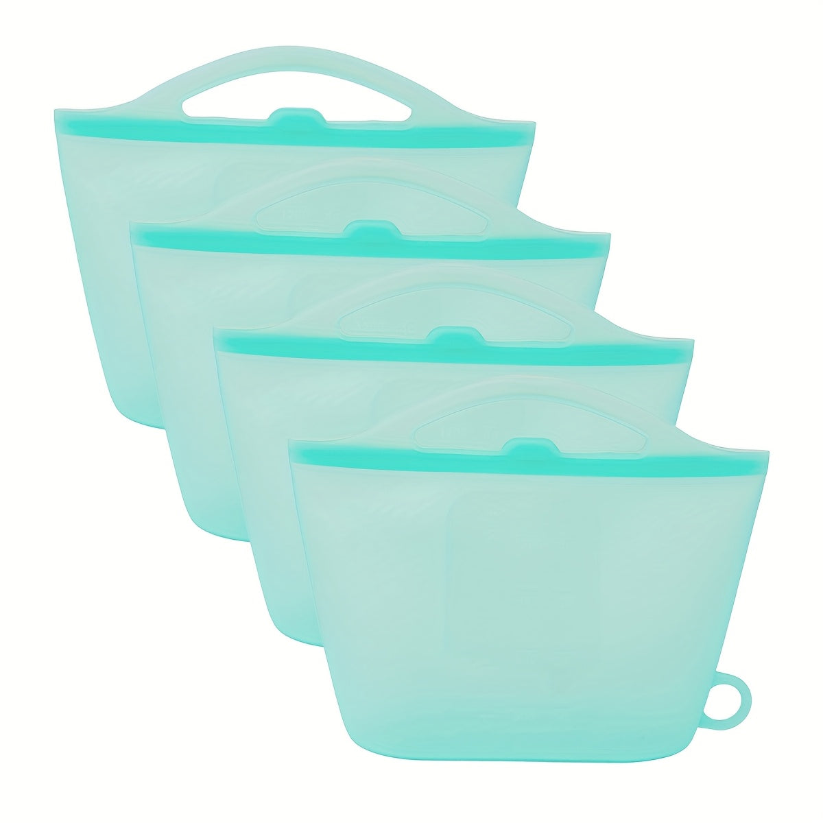 4pcs Leak-Proof Silicone Food Storage Containers