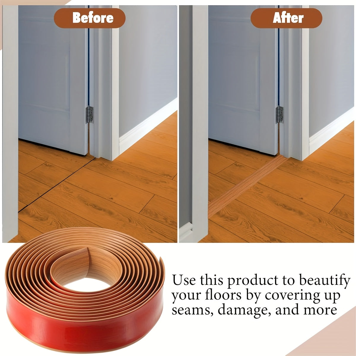 1pc Easy-to-Install PVC Floor Transition Strip