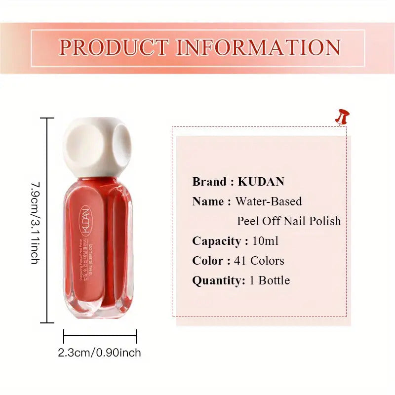 6pcs/SET-10ml Nail Polish Quick Drying Water-Based Off Nail Polish