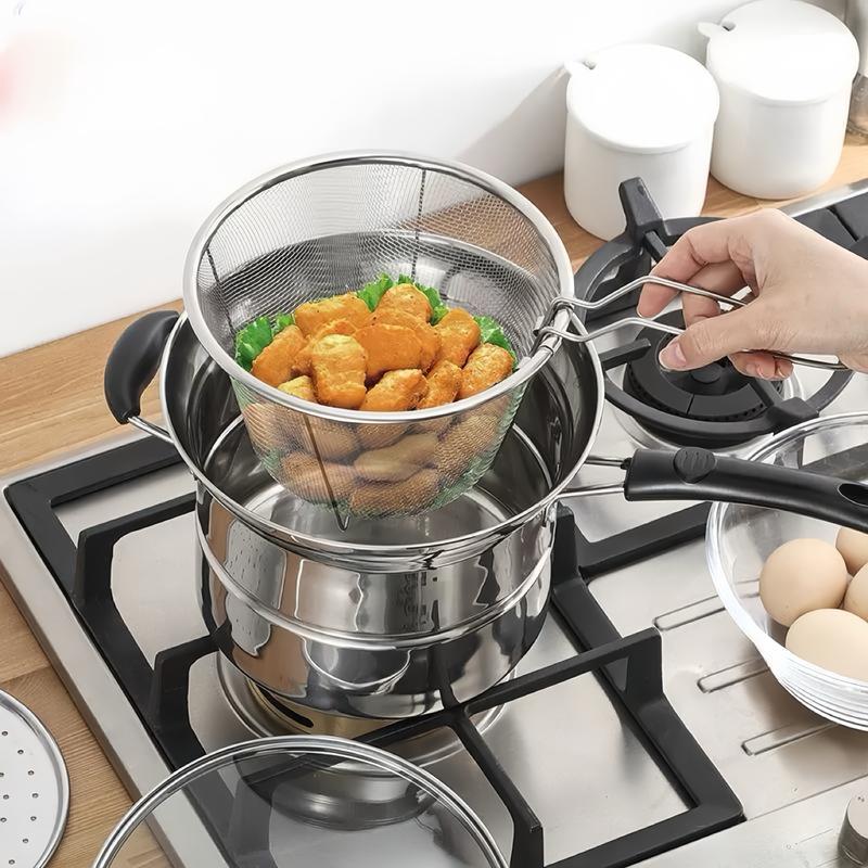 Multifunctional household stainless steel gas milk pot noodle pot