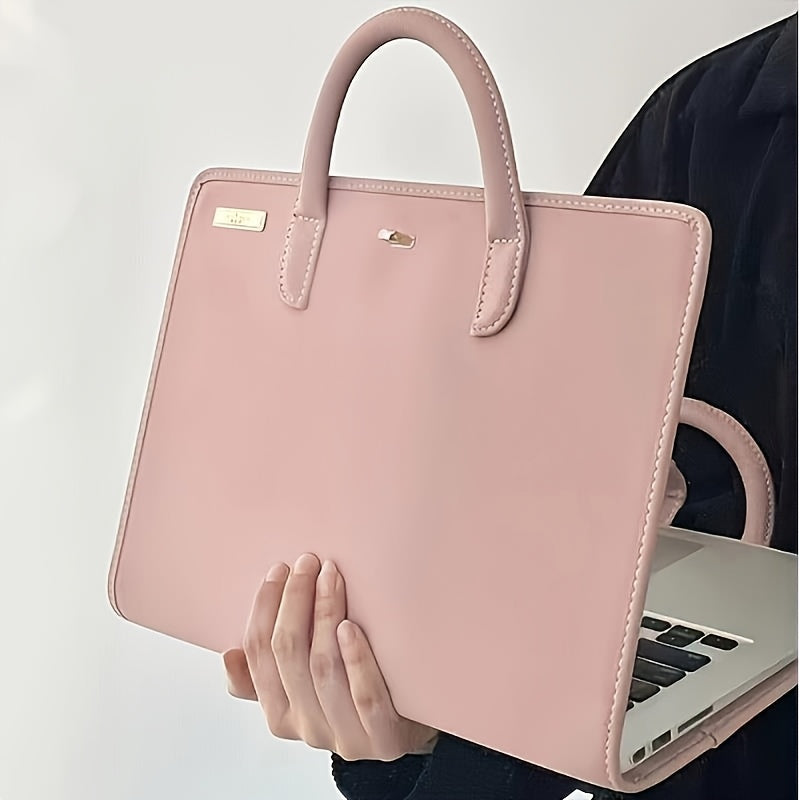 Stylish Pink PVC Laptop Bag