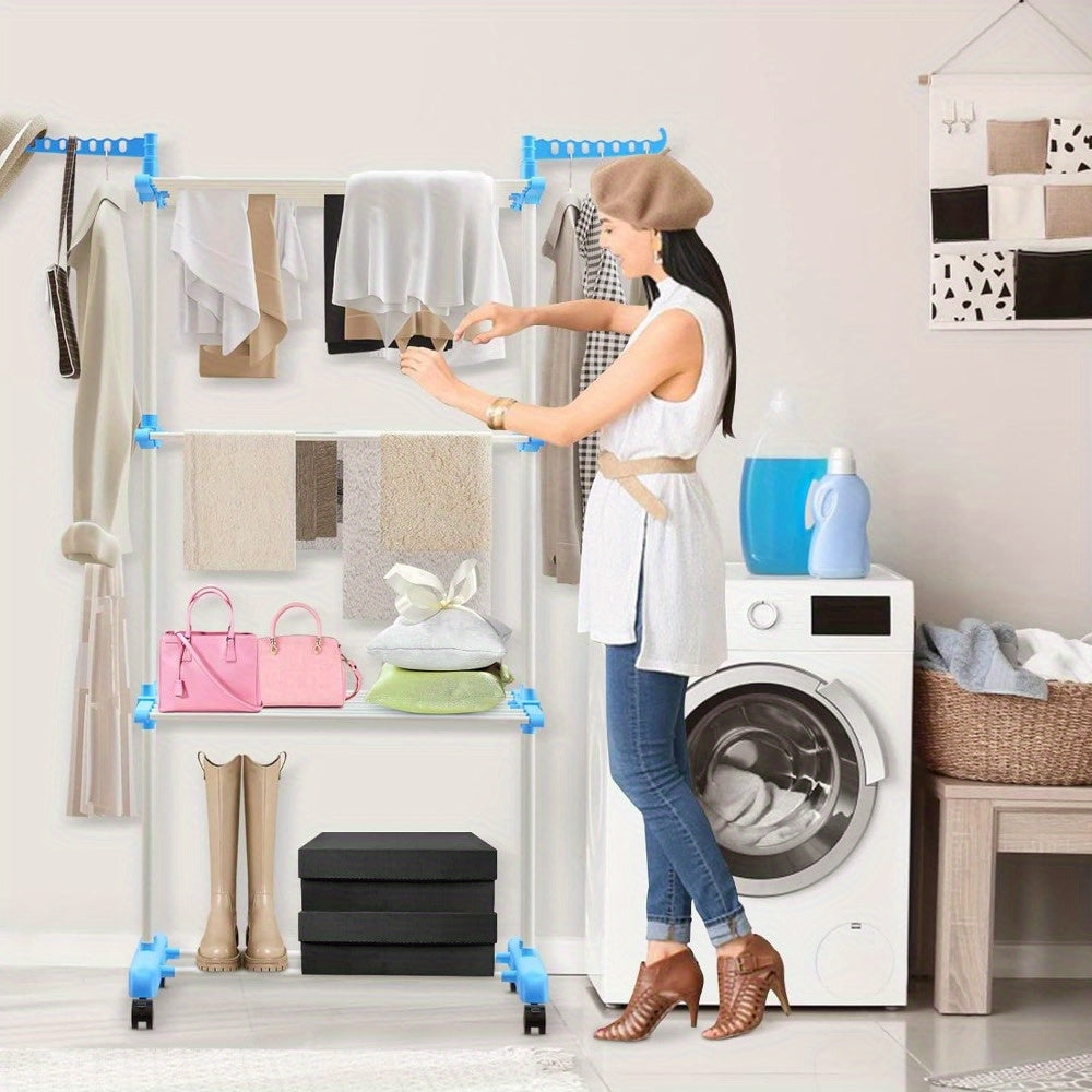 4 Tier Foldable Extra Large Clothes Drying Rack