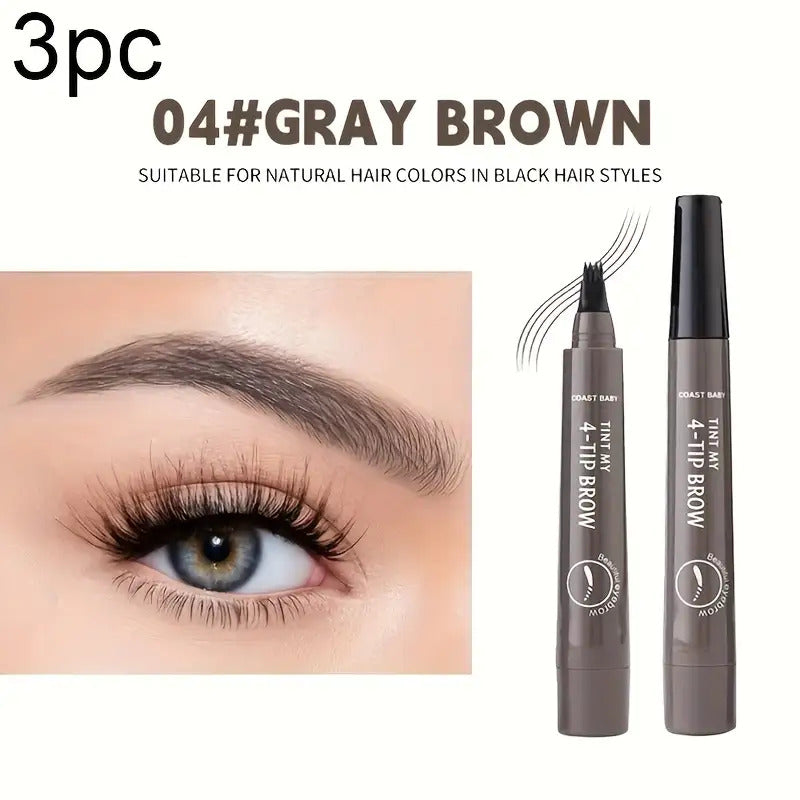 3pcs Four-pronged Eyebrow Pencil for Beginners Can Easily Get on It