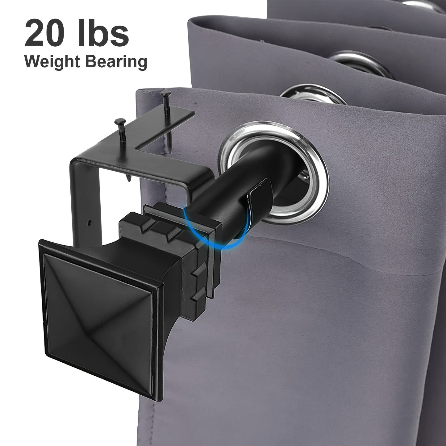 4pcs No-Drill Curtain Rod Bracket