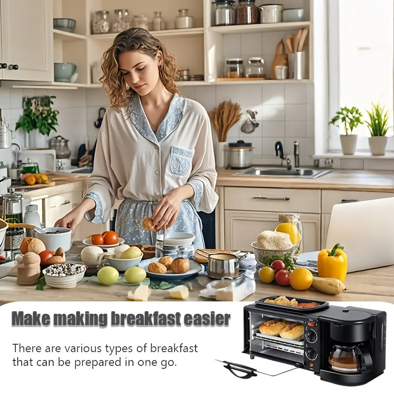 3-in-1 Breakfast Station, Toaster with Frying Pan