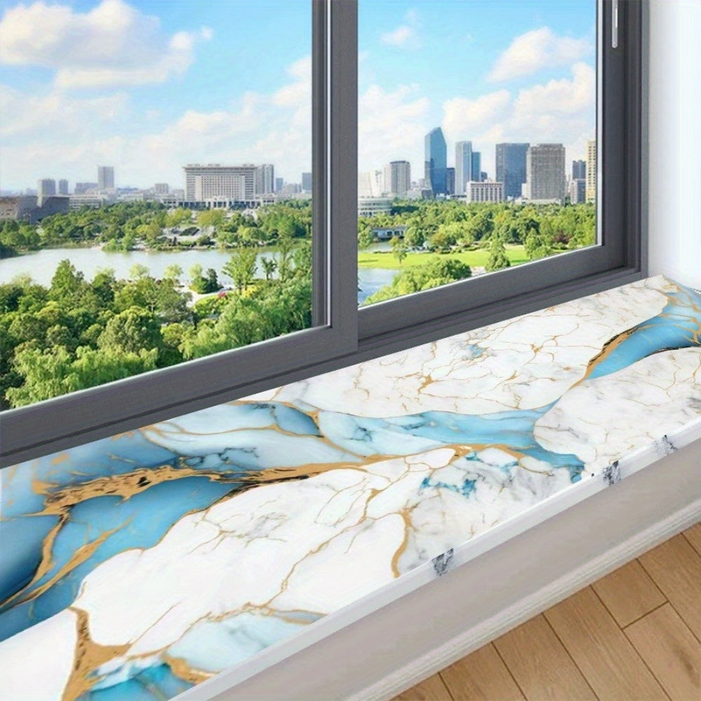 Waterproof Blue Marble Pattern Self-Adhesive Sticker