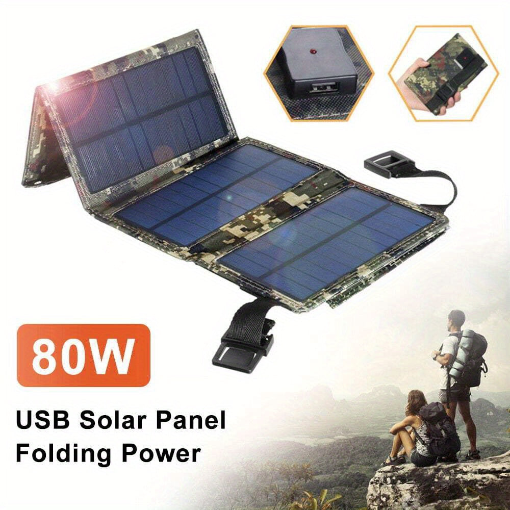 USB solar panel foldable mobile power bank outdoor camping hiking mobile phone charger