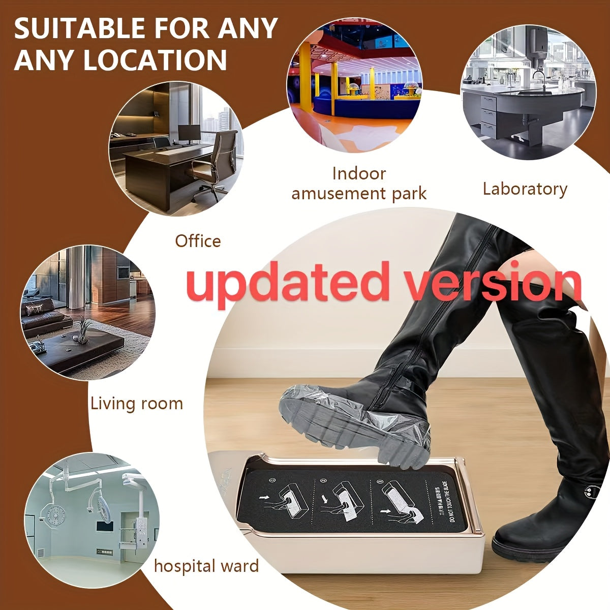 Automatic Shoe Disinfection Machine - No-Remove-Shoes Design