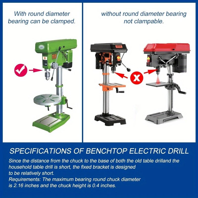 Square Hole Drill Bit Adapter Mortising Attachment