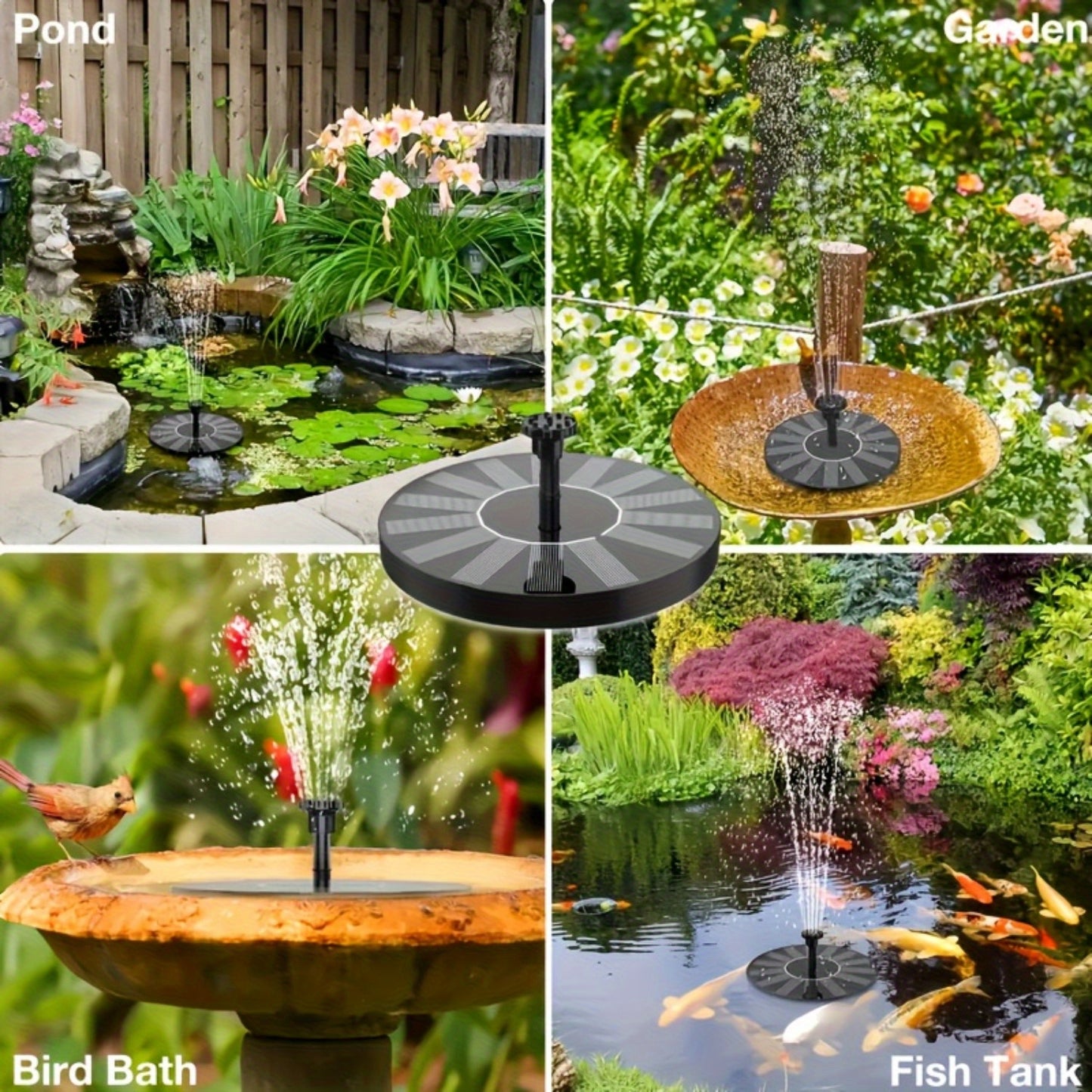 Solar Powered Water Fountain