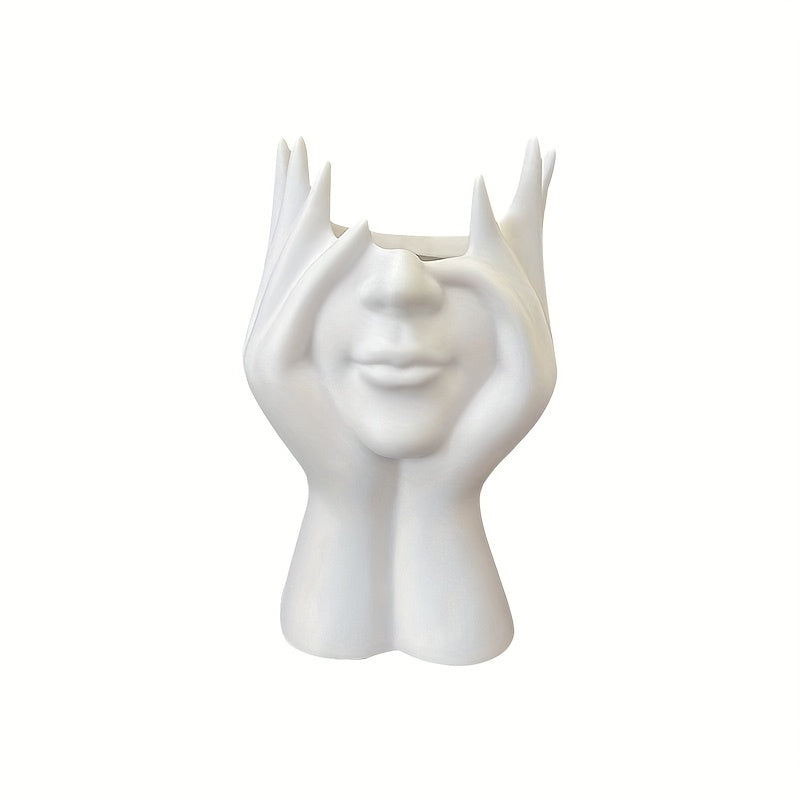 Unique creative human body art-shaped makeup brush holder and pen organizer