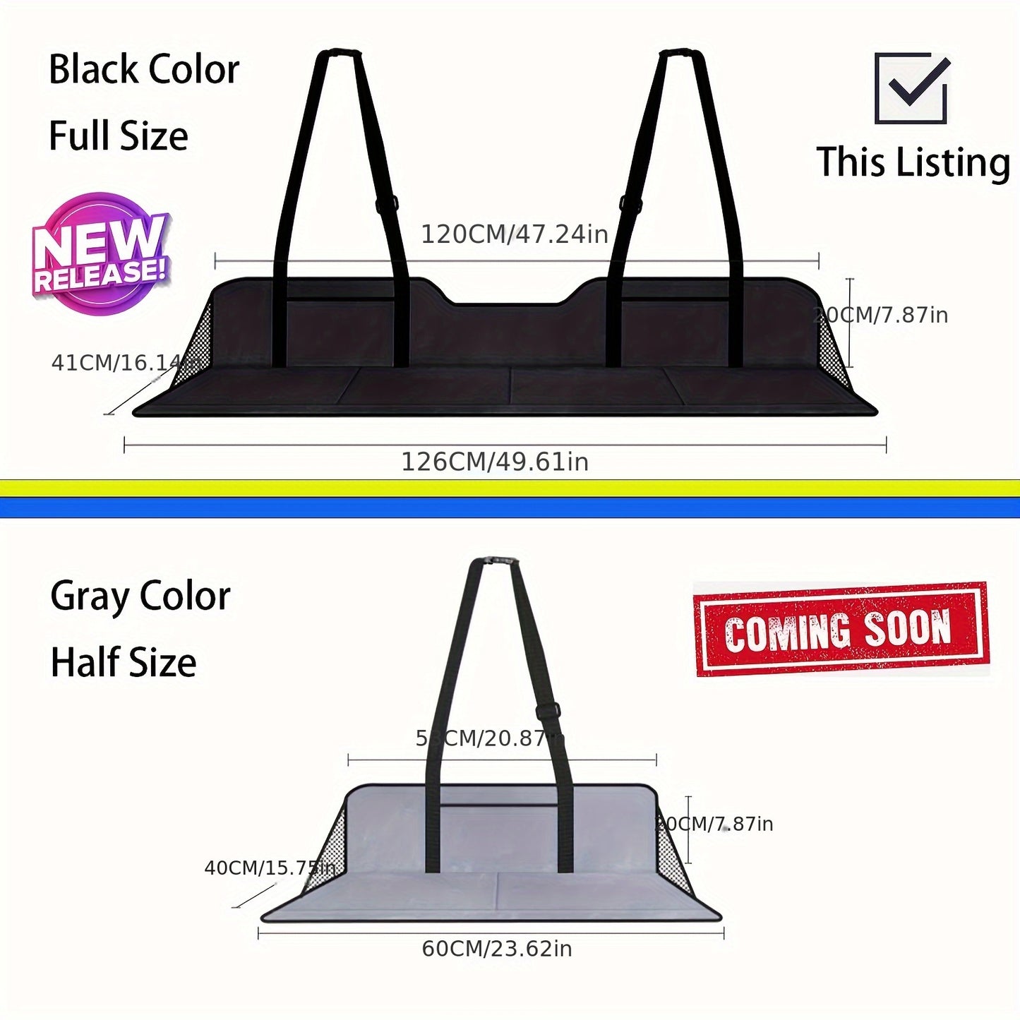 Heavy-Duty Car Back Seat Mattress Extension Plate - SUV Mattress Pad
