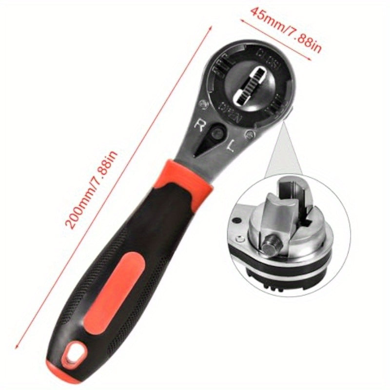 8 Inch Adjustable Ratchet Wrench Tool