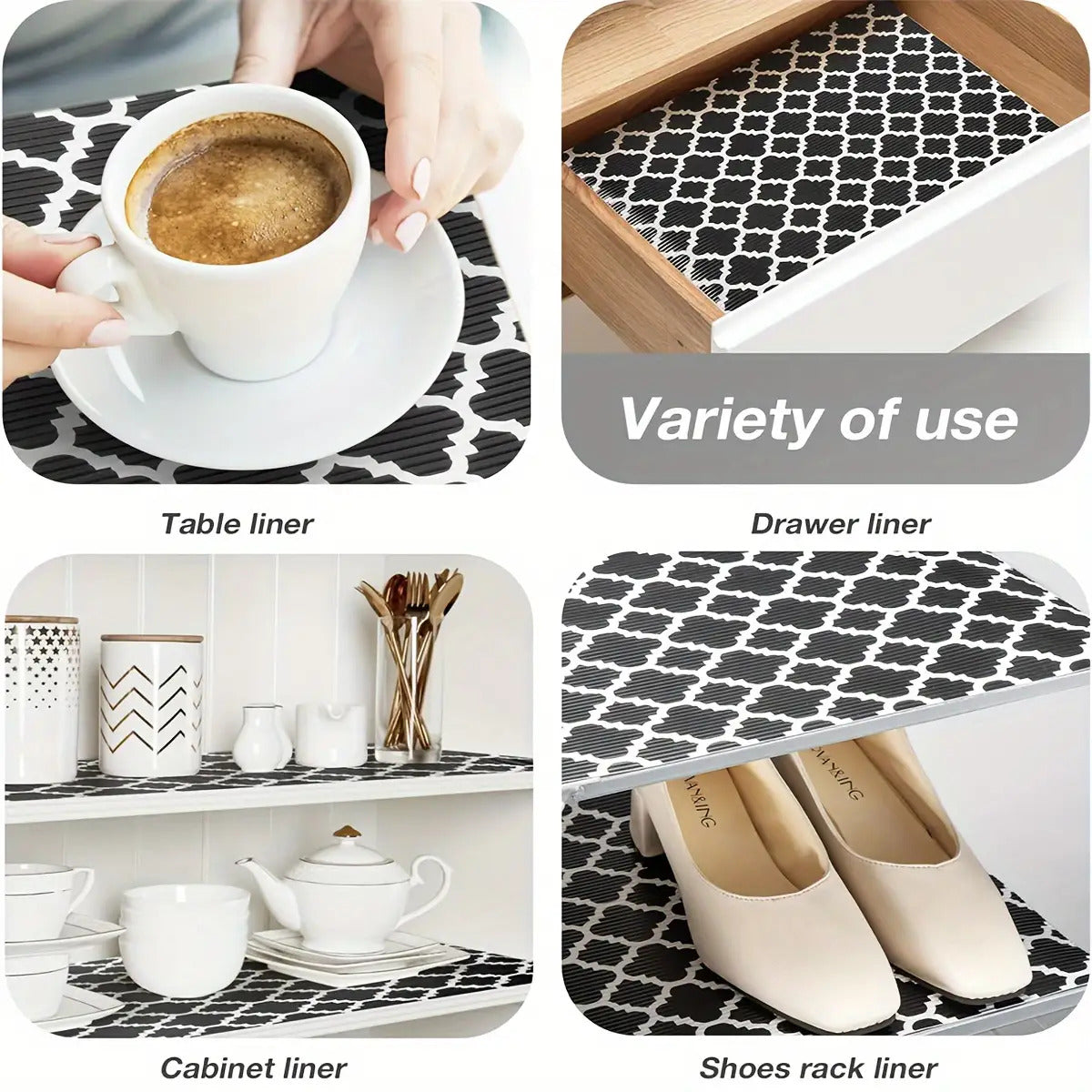 2 Rolls Durable Waterproof Shelf Liner