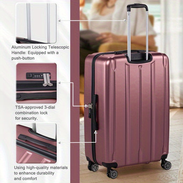 Suitcase Vertical Stripes Trolley Case 24In