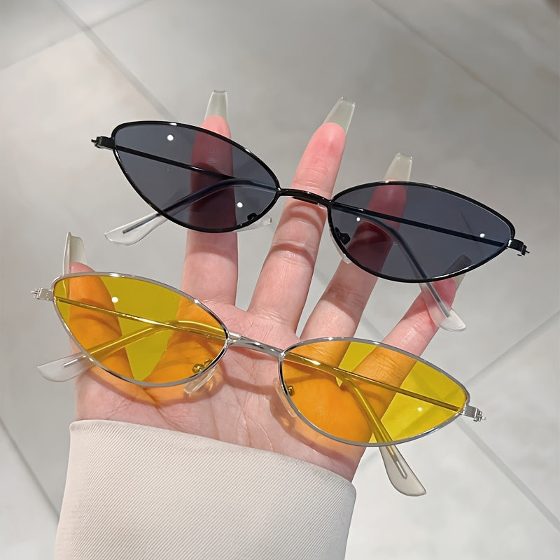 Unisex Cat-Eye Glasses with Candy Color Lenses