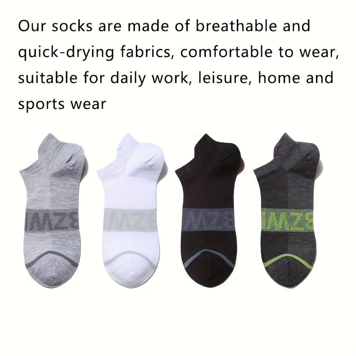 6 Pairs Breathable Mesh Athletic Socks