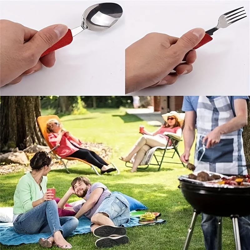 4pcs, Multifunctional Outdoor 4-in-1 Cutlery