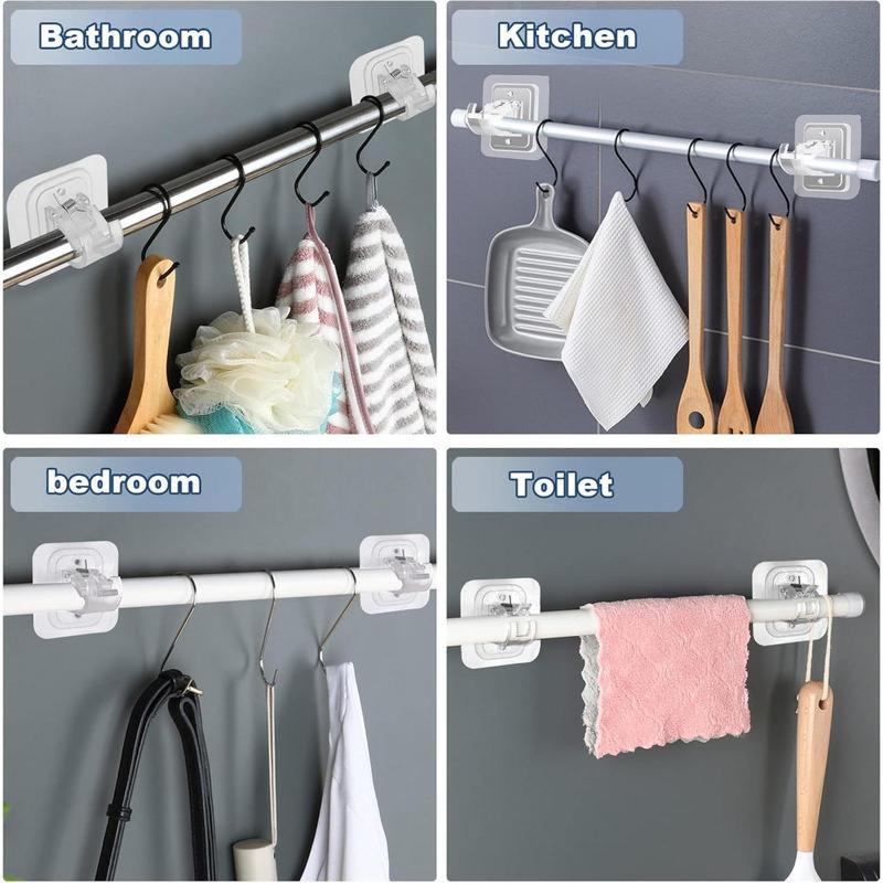 Adjustable Drapery Self Adhesive Curtain Rod Brackets