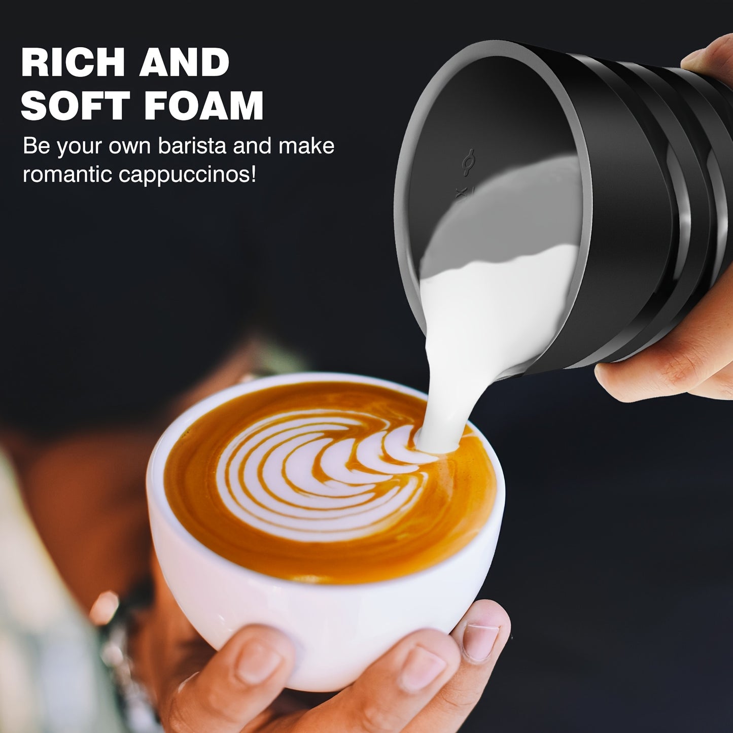 Milk Frother Electric 4 In 1