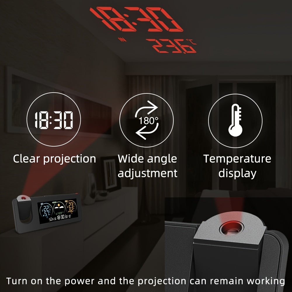 Multifunctional Electronic Projection Clock with Weather Station