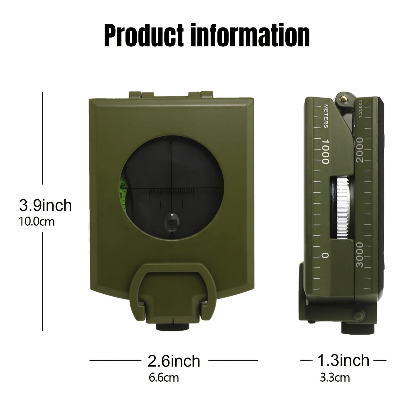 Multifunctional Luminous Dial Waterproof Anti-fog Accurate Military Compass
