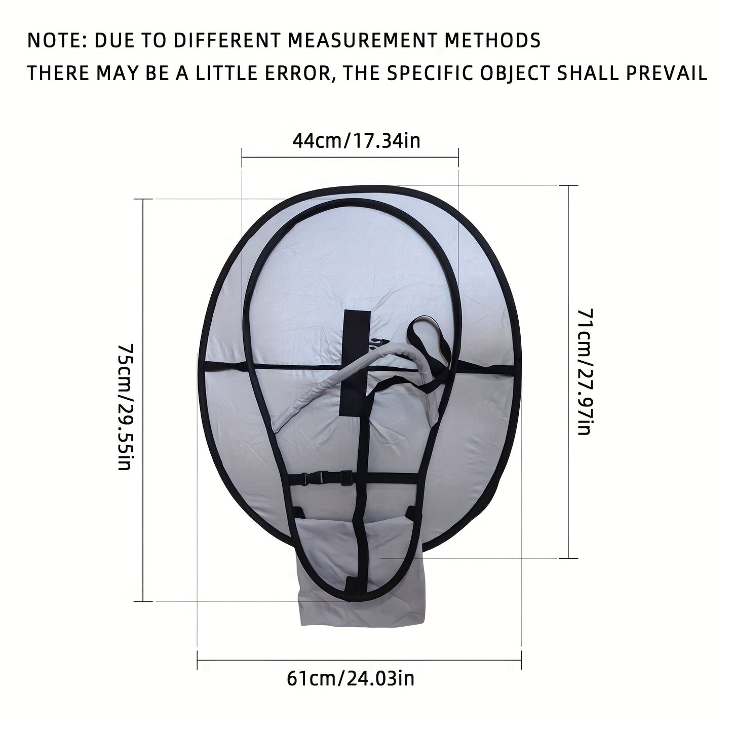 6-Rib Dual-Deflect Neck Strap Umbrella - Manual Open/Close Portable Sun Hat