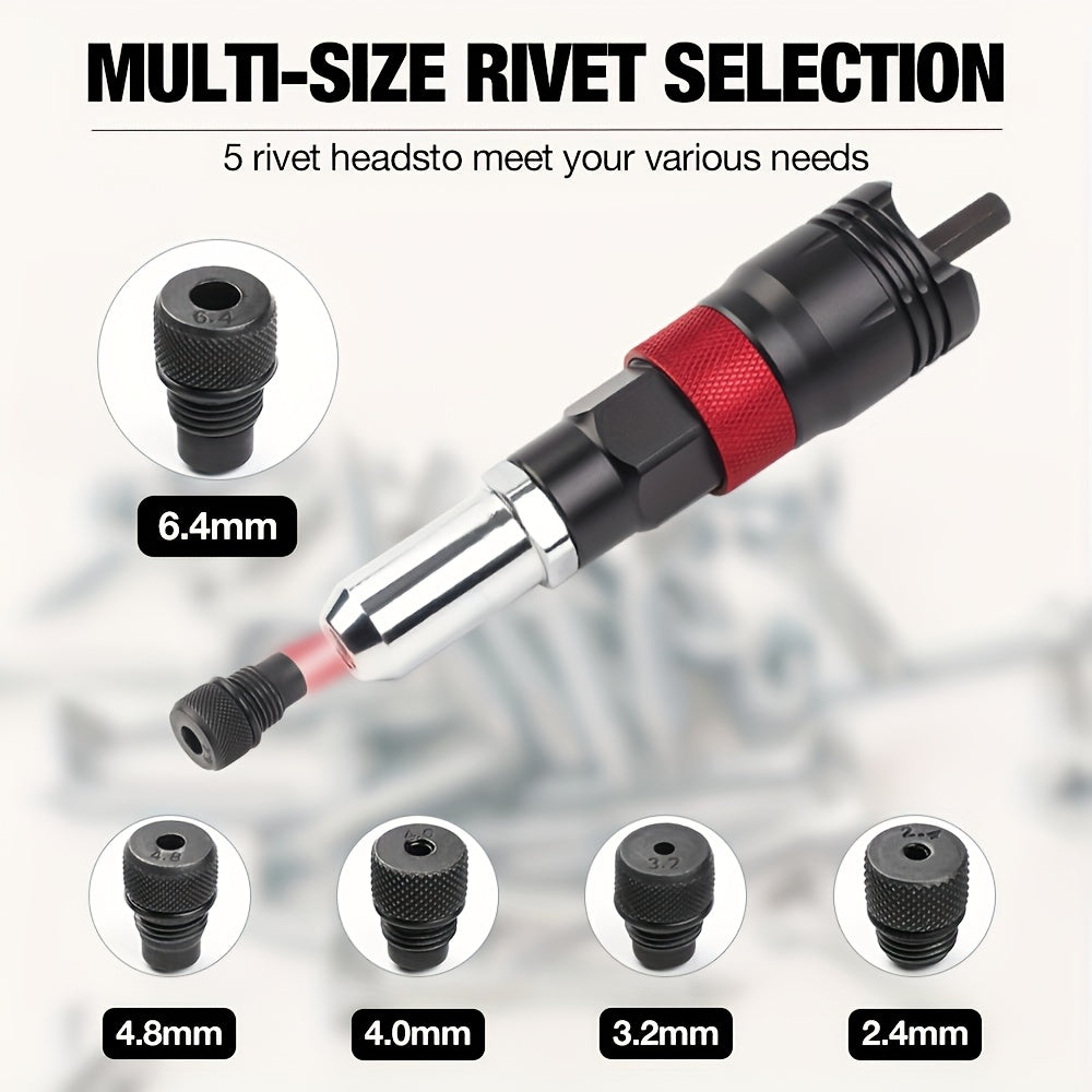 1 Set Professional Rivet Gun Adapter Kit
