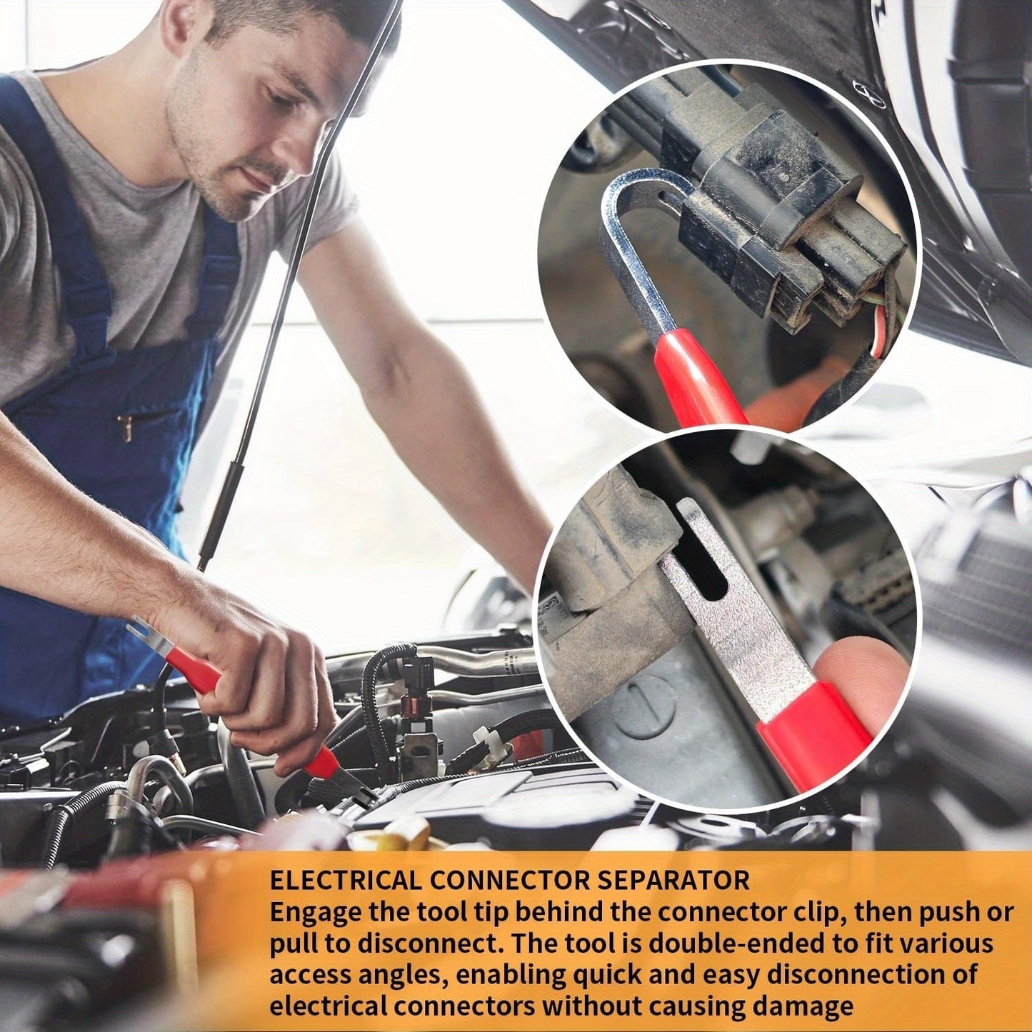 4pcs Electrical Disconnect Pliers for Cars, Electrical Connector Separator Tool
