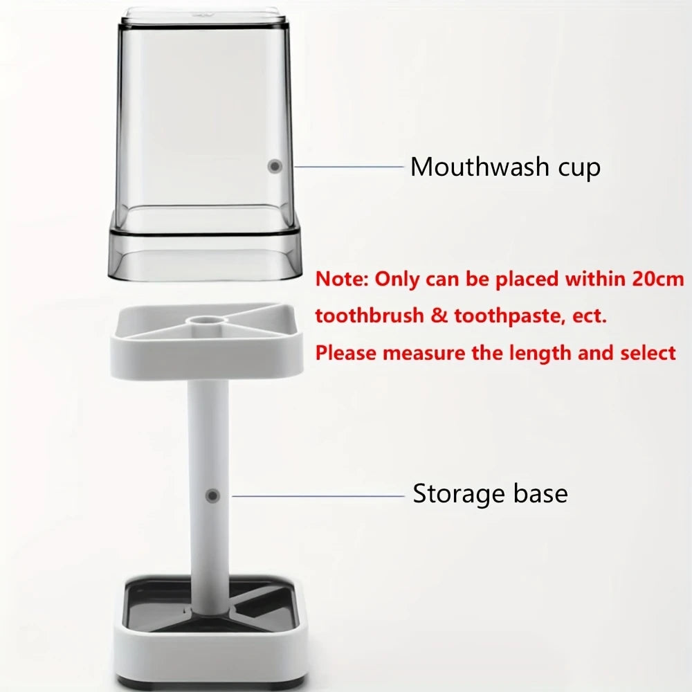 Toothbrush Holder With Cup/ Cover