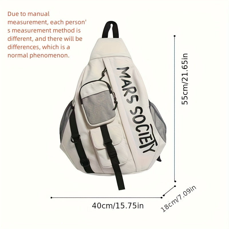 Lightweight Durable Polyester Adjustable Strap Crossbody Bag