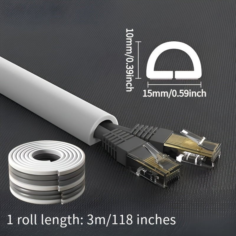 2 rolls of Self-Adhesive PVC Cable Hider