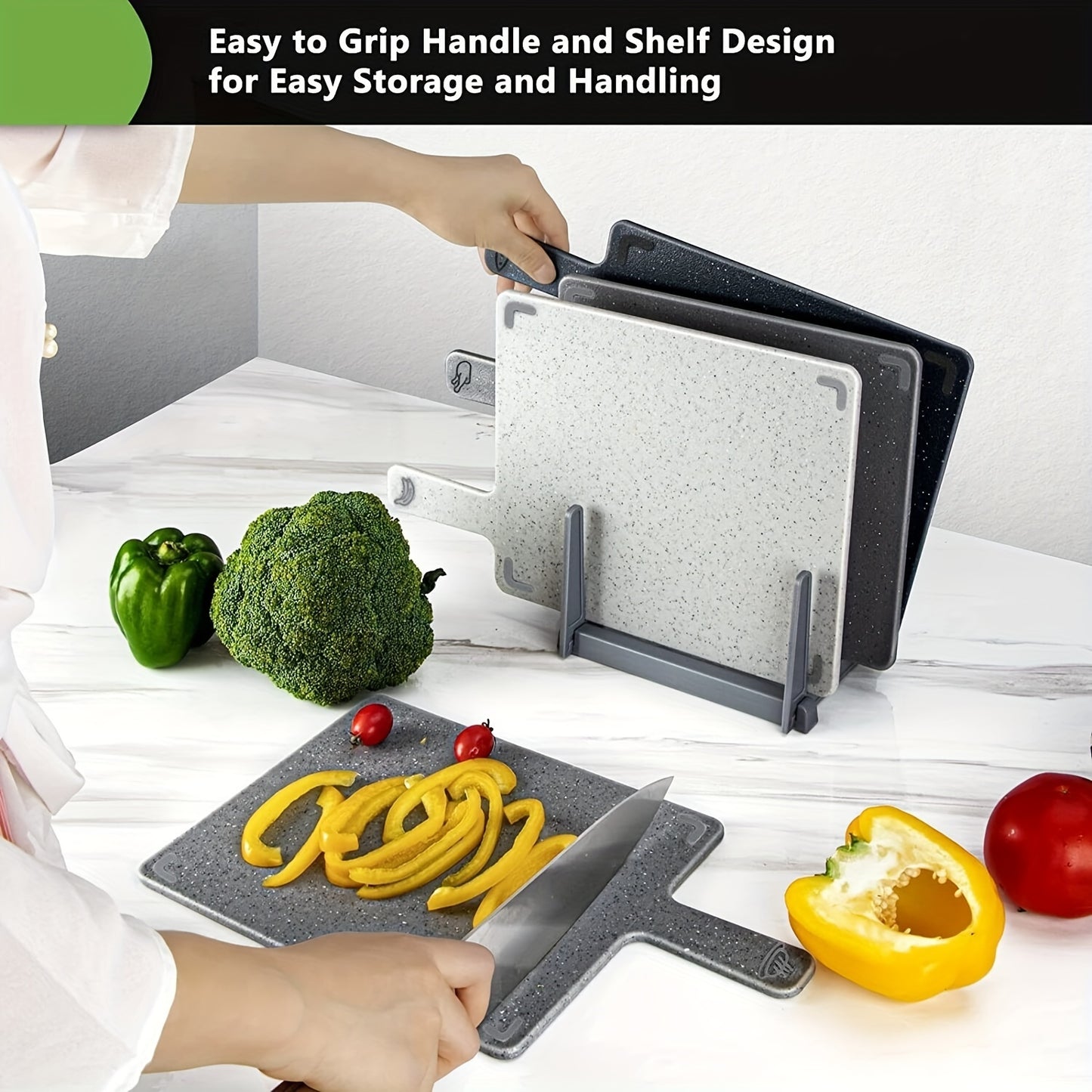 4-in-1 Durable Kitchen Cutting Board Set