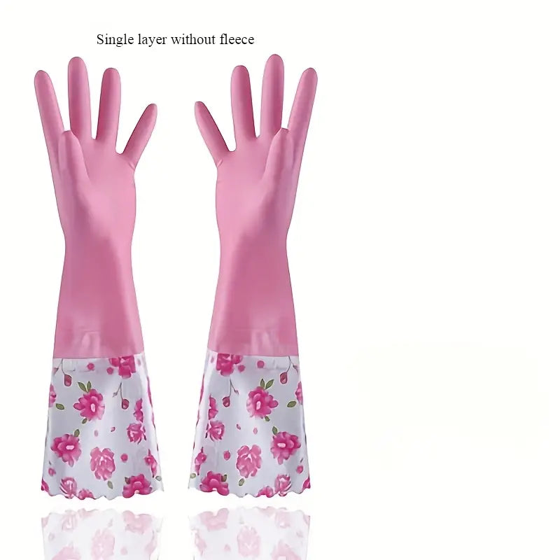 Women's Fleece-Lined Winter Cleaning Gloves