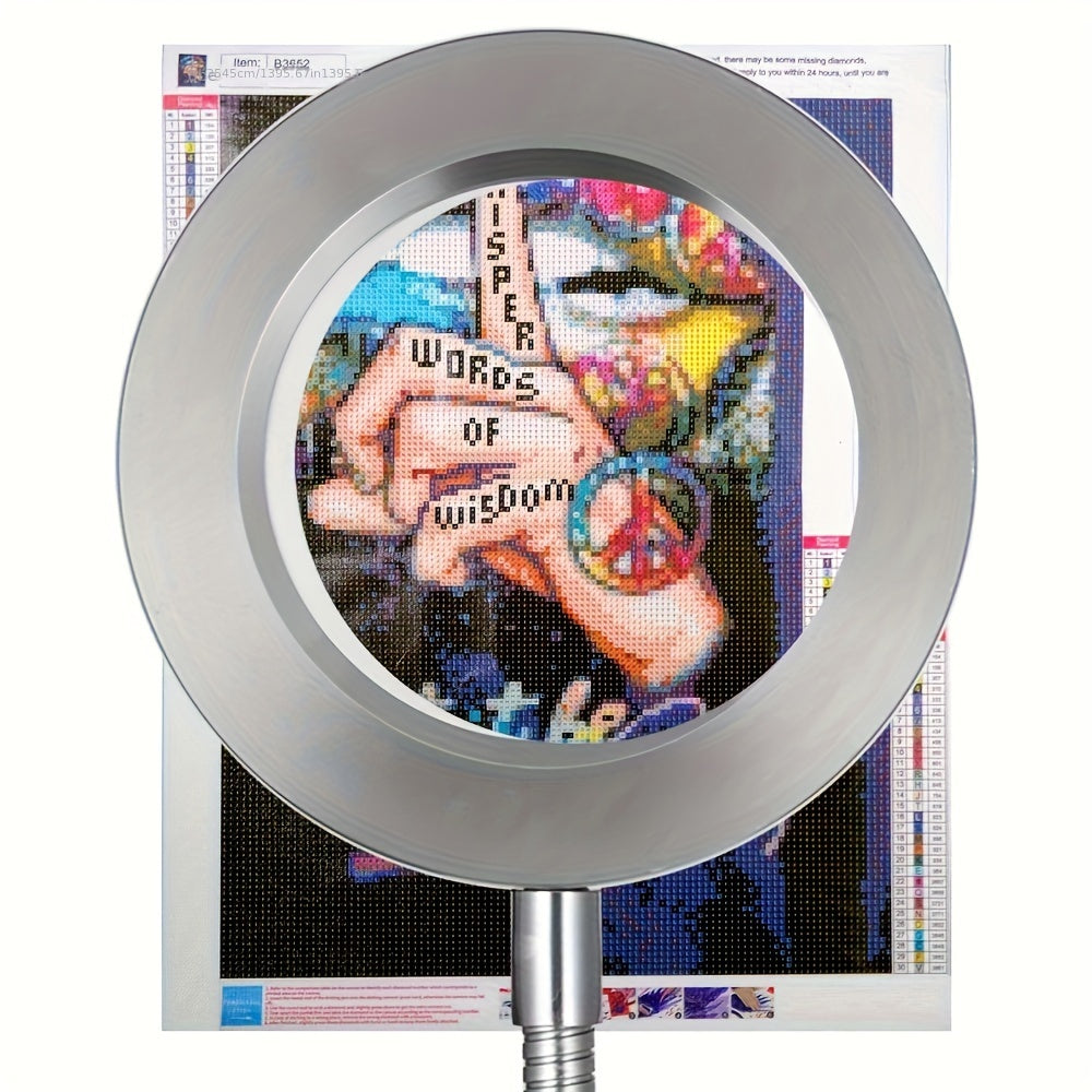 With clip 5V USB LED Magnifying Glass - 3 Color Mode,