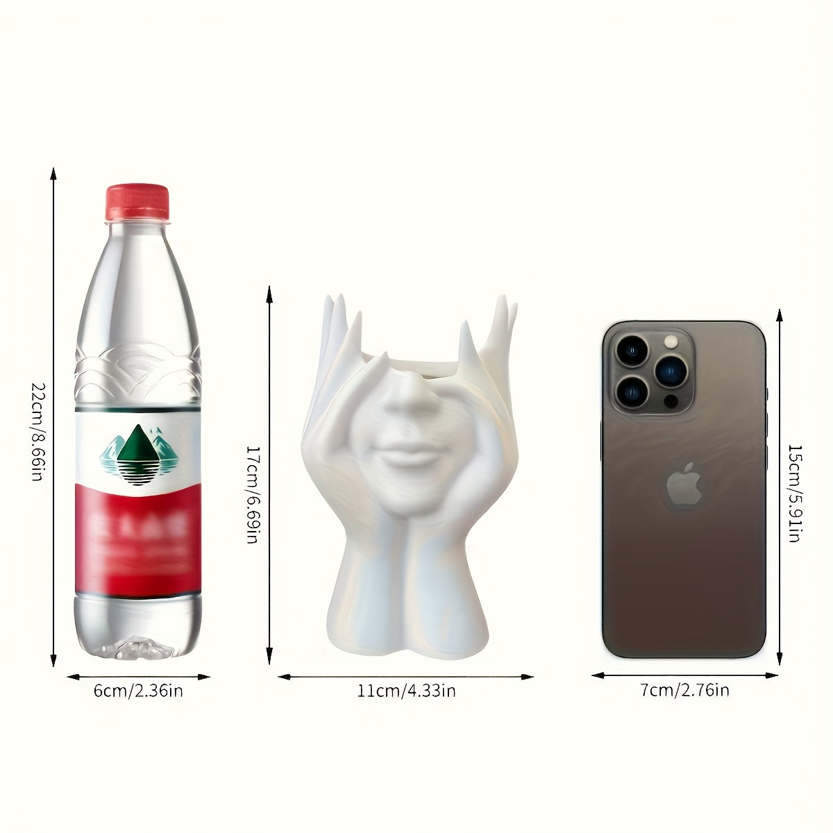 Unique creative human body art-shaped makeup brush holder and pen organizer