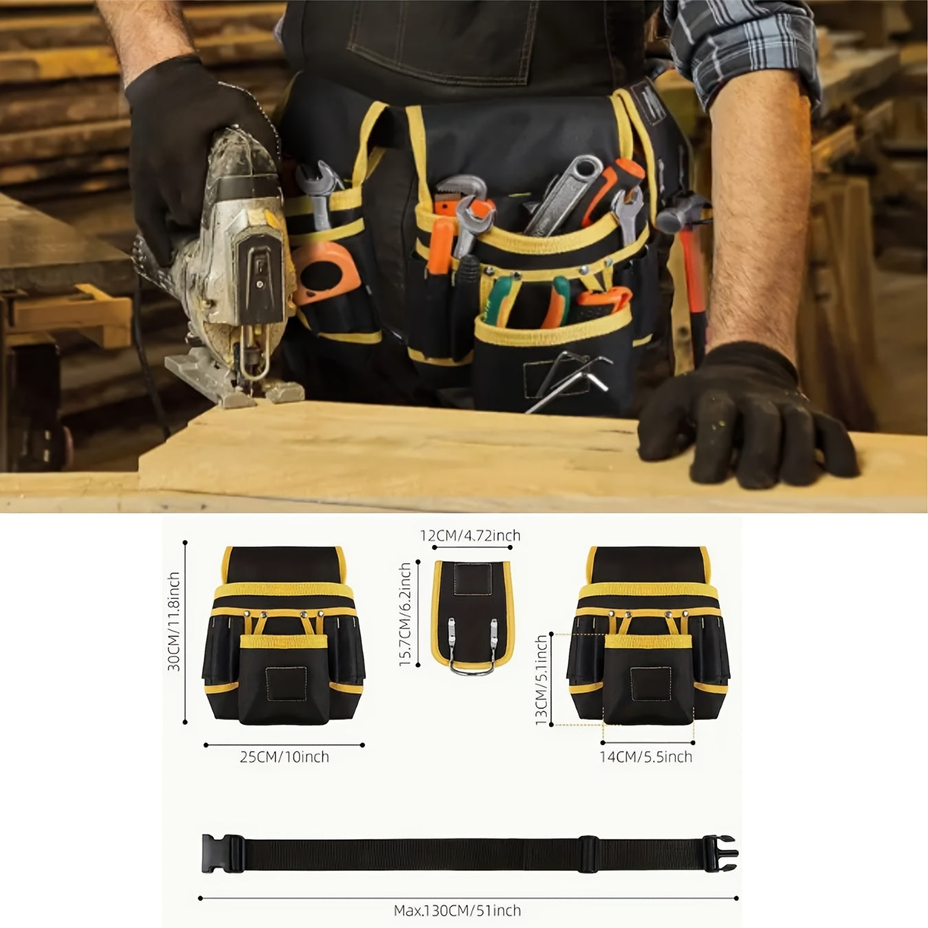 Tool Belt Tool Bag Strap Waist Combination Tool Storage Bag