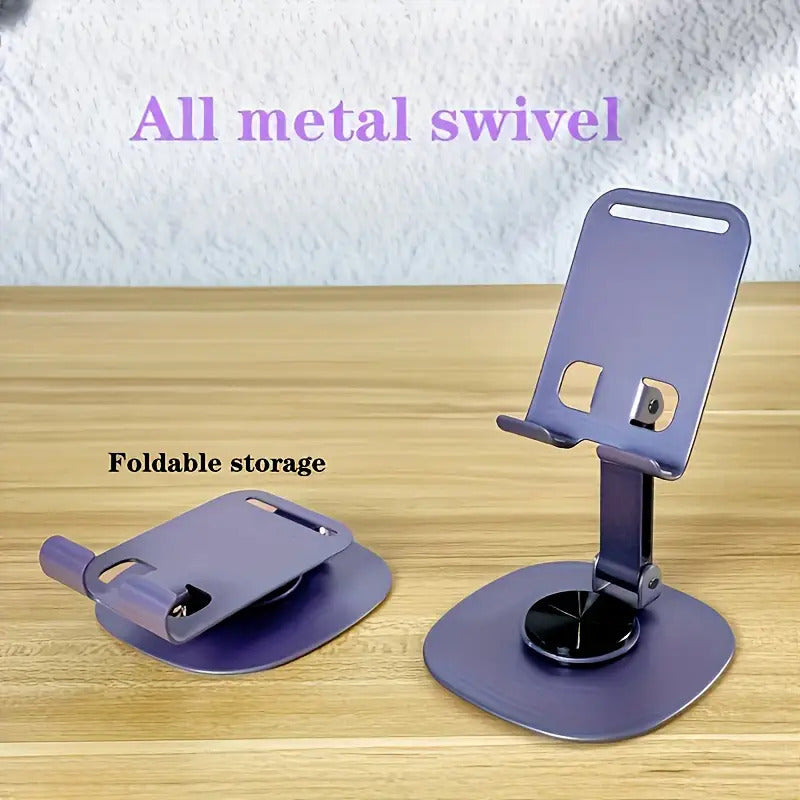 Aluminum Alloy Phone Stand - Waterproof, 360° Rotating Desk Mount
