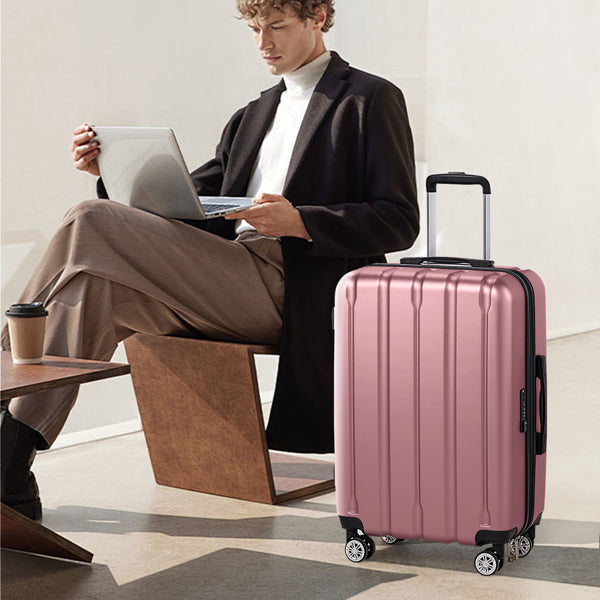 Suitcase Vertical Stripes Trolley Case 24In