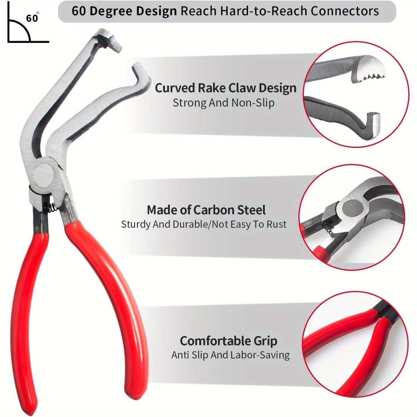4pcs Electrical Disconnect Pliers for Cars, Electrical Connector Separator Tool