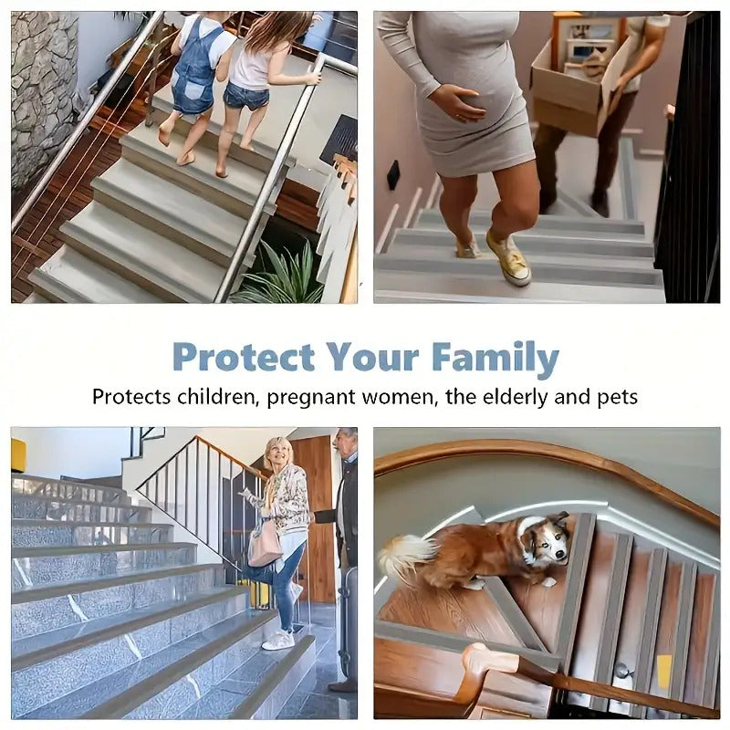 Extra Wide Self-Adhesive Anti-Slip Safety Strips for Stairs