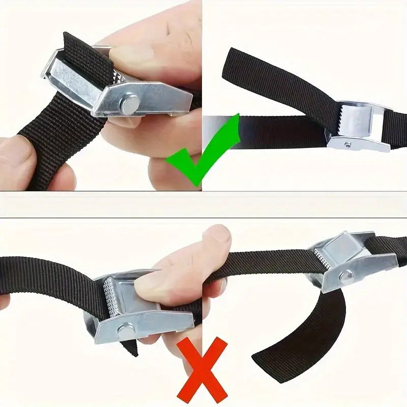 Heavy-Duty Zinc Alloy Ratchet Straps with Metal Buckles