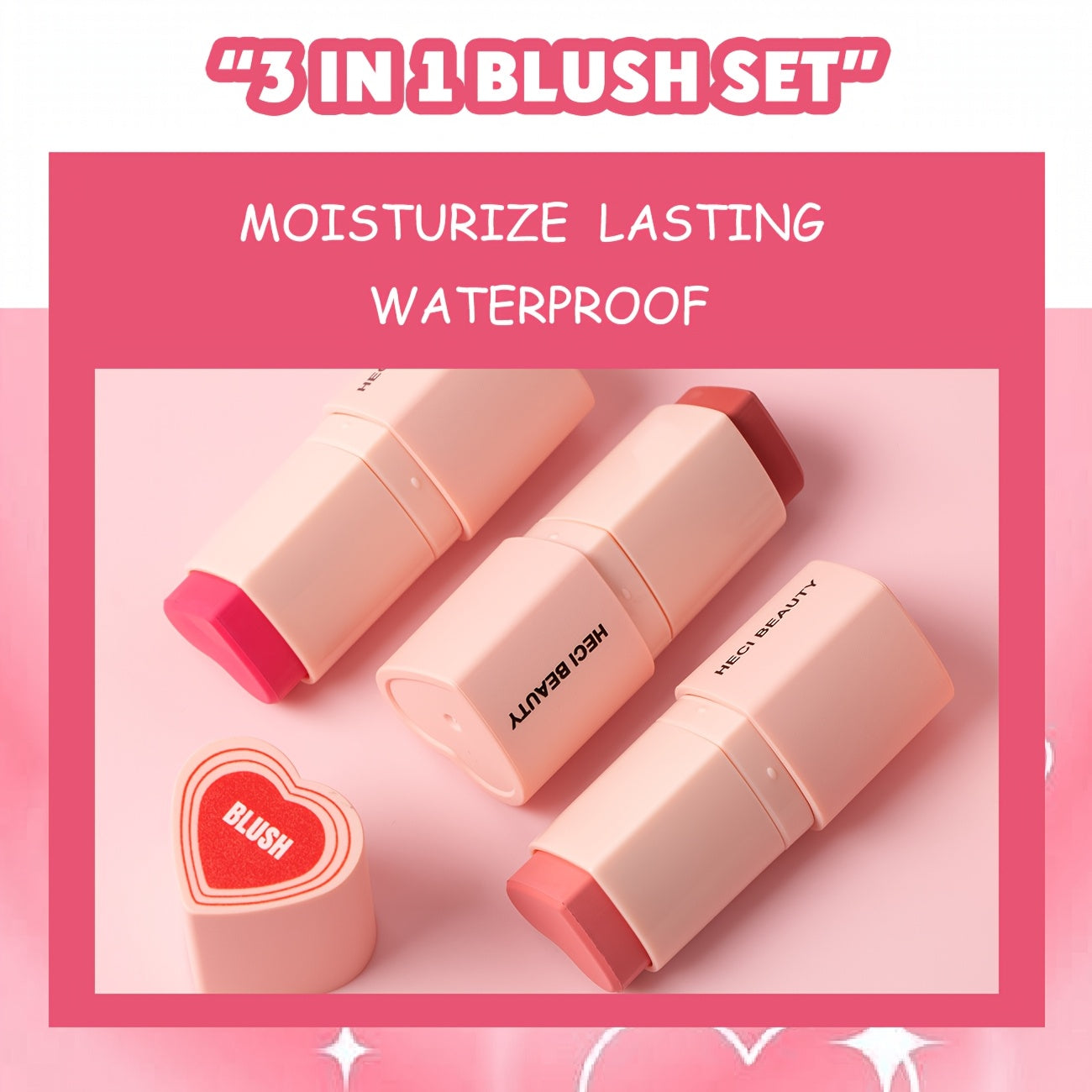 3pcs Velvety Soft Blush Set