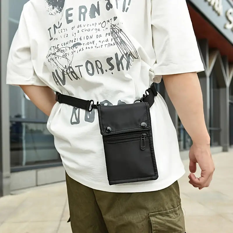 Versatile Nylon Crossbody Phone Bag with Passport Holder - Water-Resistant, Lightweight & Foldable