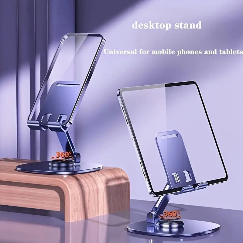Aluminum Alloy Phone Stand - Waterproof, 360° Rotating Desk Mount