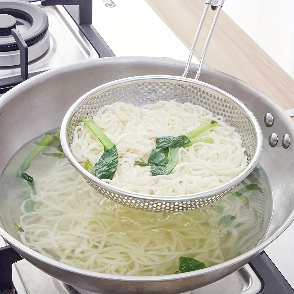 3pcs Stainless Steel Wooden Handle Strainer Set