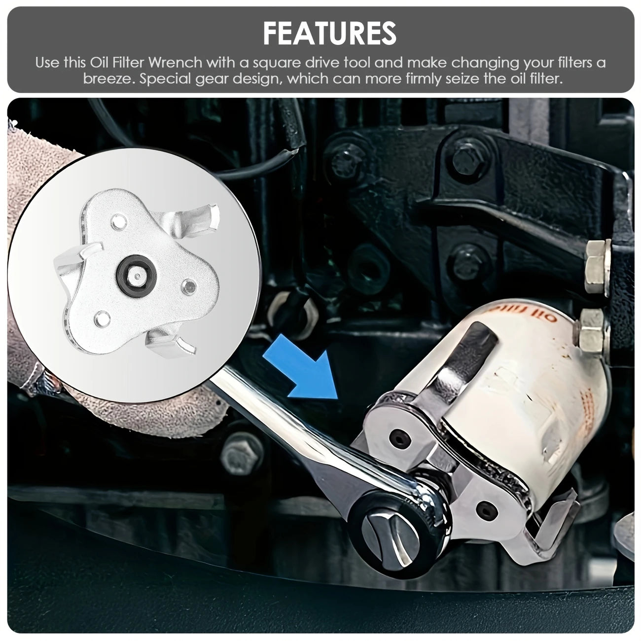 Universal Oil Filter Wrench Adjustable