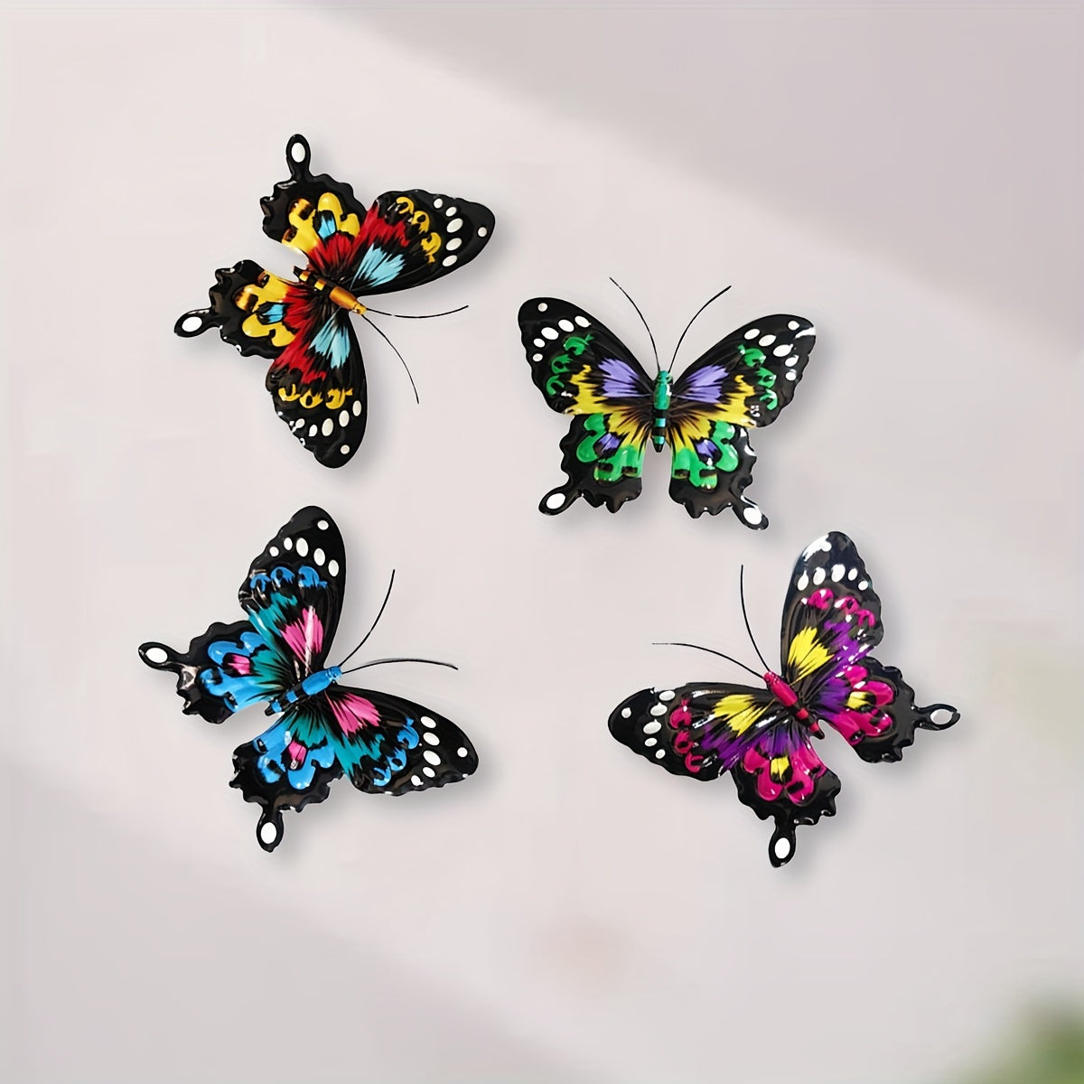 4-Pack Metal Butterfly Wall Art