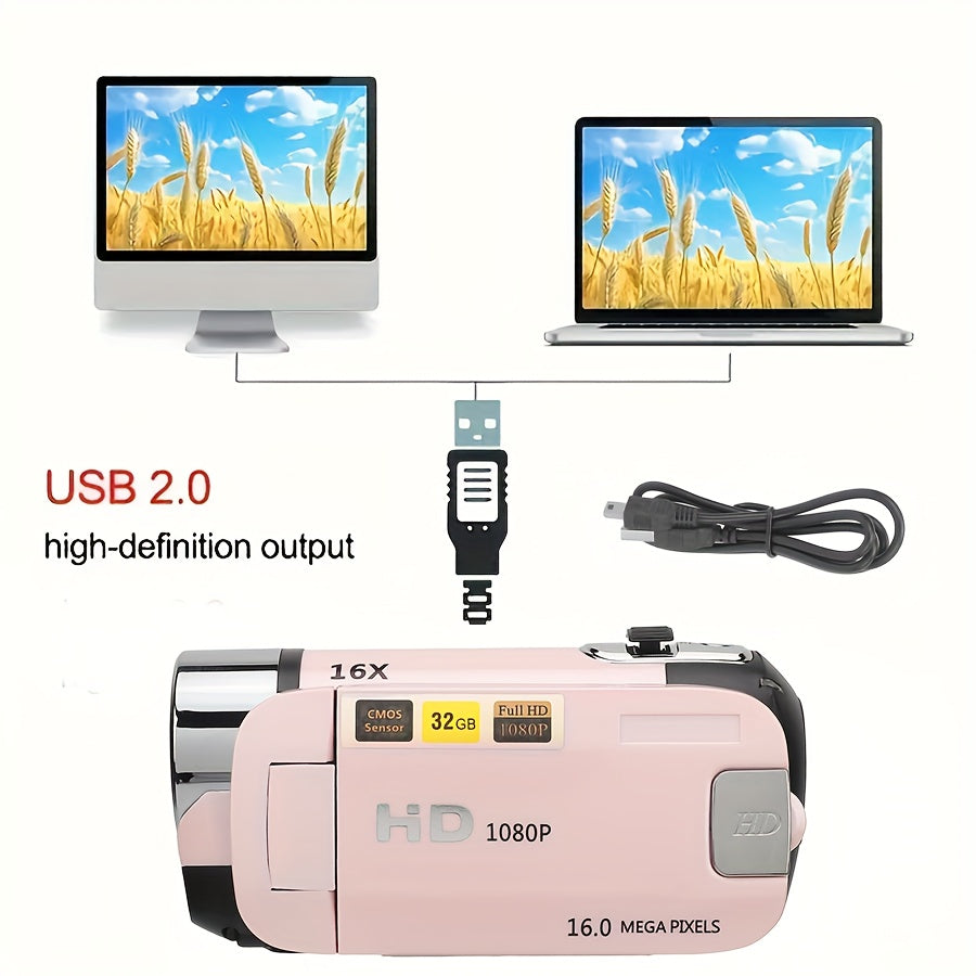 A Camera with A 270° Rotating LED Flip Screen